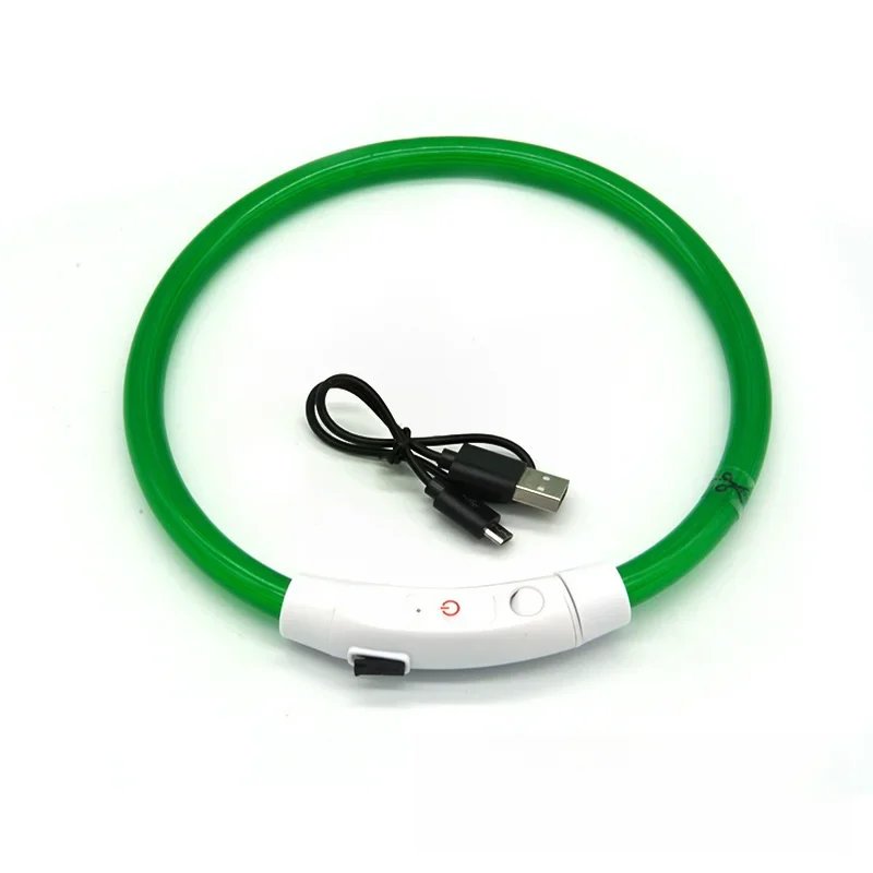 40/50/70cm Led dog collar USB rechargeable pet dog glow-in-the dark charging collar Luminous necklace collar safety night light 40/50/70cm Led dog collar USB rechargeable pet dog glow-in-the dark charging collar Luminous necklace collar safety night light
