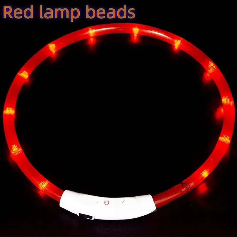 40/50/70cm Led dog collar USB rechargeable pet dog glow-in-the dark charging collar Luminous necklace collar safety night light 40/50/70cm Led dog collar USB rechargeable pet dog glow-in-the dark charging collar Luminous necklace collar safety night light