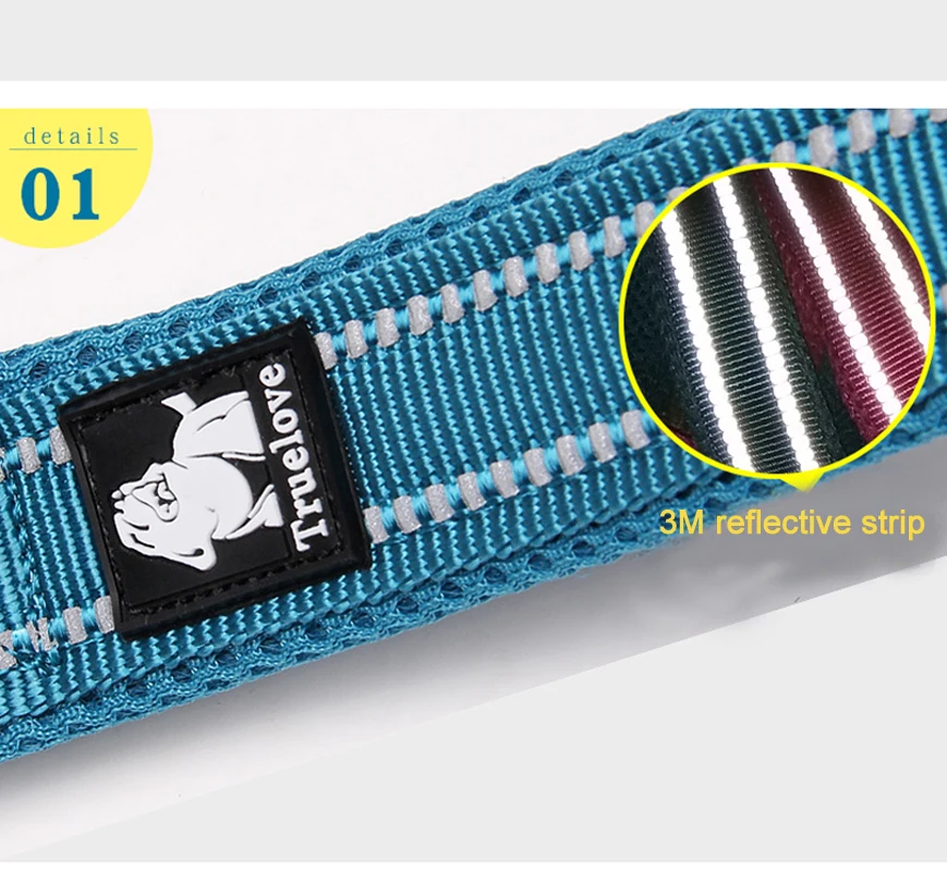 Truelove Pet Dog Leash Reflective Nylon Webbing Zinc Alloy Hook Suitable For Small And Large Dogs 110/200CM Length Products Truelove Pet Dog Leash Reflective Nylon Webbing Zinc Alloy Hook Suitable For Small And Large Dogs 110/200CM Length Products