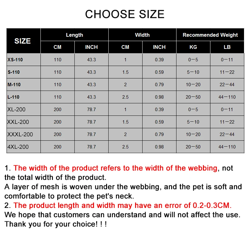 Truelove Pet Dog Leash Reflective Nylon Webbing Zinc Alloy Hook Suitable For Small And Large Dogs 110/200CM Length Products