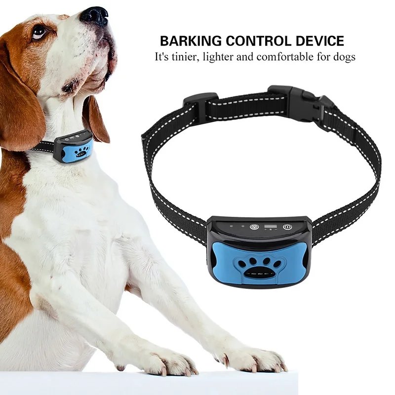 Pet Dog Anti Barking Device USB Electric Ultrasonic Dogs Training Collar Dog Stop Barking Vibration Anti Bark Collar Dropship
