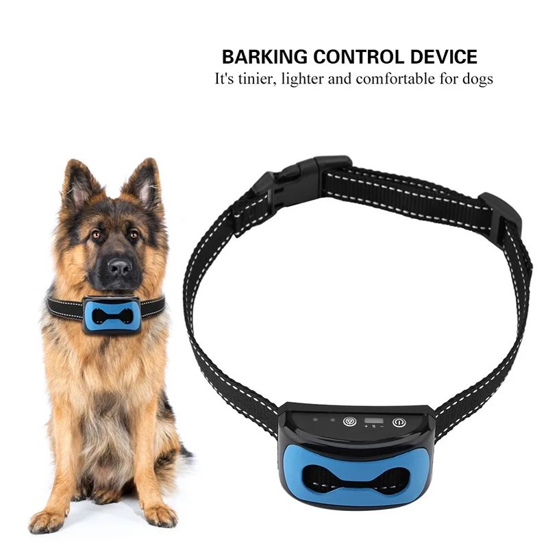 Pet Dog Anti Barking Device USB Electric Ultrasonic Dogs Training Collar Dog Stop Barking Vibration Anti Bark Collar Dropship