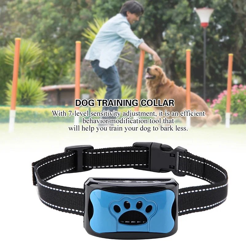 Pet Dog Anti Barking Device USB Electric Ultrasonic Dogs Training Collar Dog Stop Barking Vibration Anti Bark Collar Dropship
