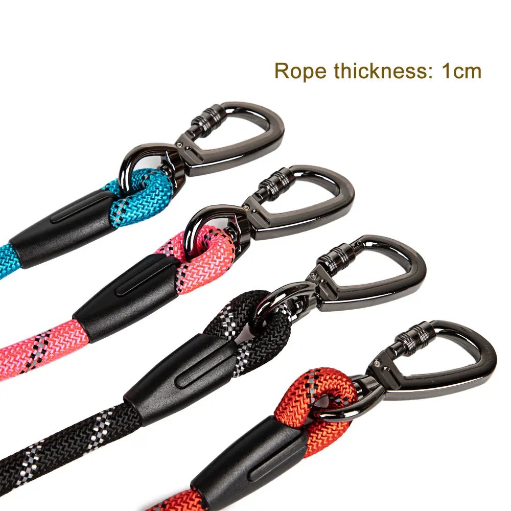 3/5m Rope Dog Leash with Soft Padded Handle Highly Reflective Heavy Duty Dog Rope Leash for Small Medium Large Dog Accessories