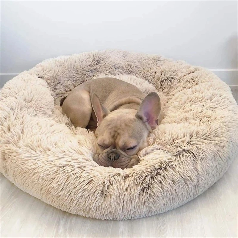 40-90cm Round Pet Bed for Large Dog Bed Super Soft Cat Bed Long Plush Dog House for Medium Dog House Winter Warm Sleeping 40-90cm Round Pet Bed for Large Dog Bed Super Soft Cat Bed Long Plush Dog House for Medium Dog House Winter Warm Sleeping