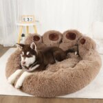Fluffy Dog Bed Winter Warm Large Pet Products Small Sofa Baskets Pets Kennel Mat Puppy Cats Supplies Basket Blanket Accessories