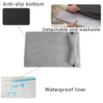 Warm Calming Dog Bed with Pillow Fluffy Plush Dog Mat for Dog with Removable Winter Cover for Large Medium Small Dogs and Cats - Image 3