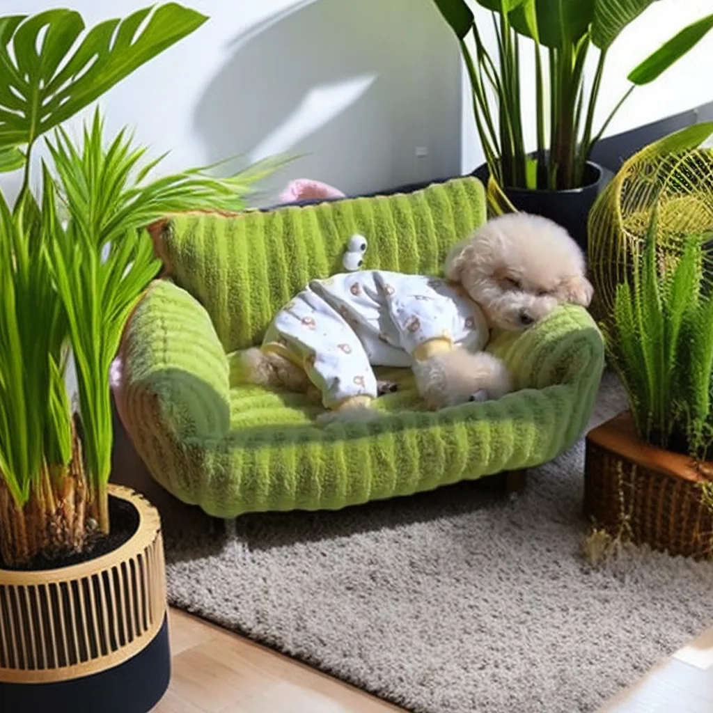 52775-bsdhjn.jpg Puppy special sofa kennel winter warm pet Internet celebrity cat nest small dog dog sleeping mat cushion winter bed - Image 1