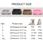 Square Dog Bed Plush Pet Bed Winter Thickened Pad House for Dogs Bed Cat Sofa for Flyffy Dogs Sleeping Bed Sofa Removable Mat - Image 5