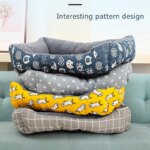 Large Dog Bed Winter Warm Bed for Cats Sofa Dog House Thicken Cat Mat Breathable Basket for Dog Supplies