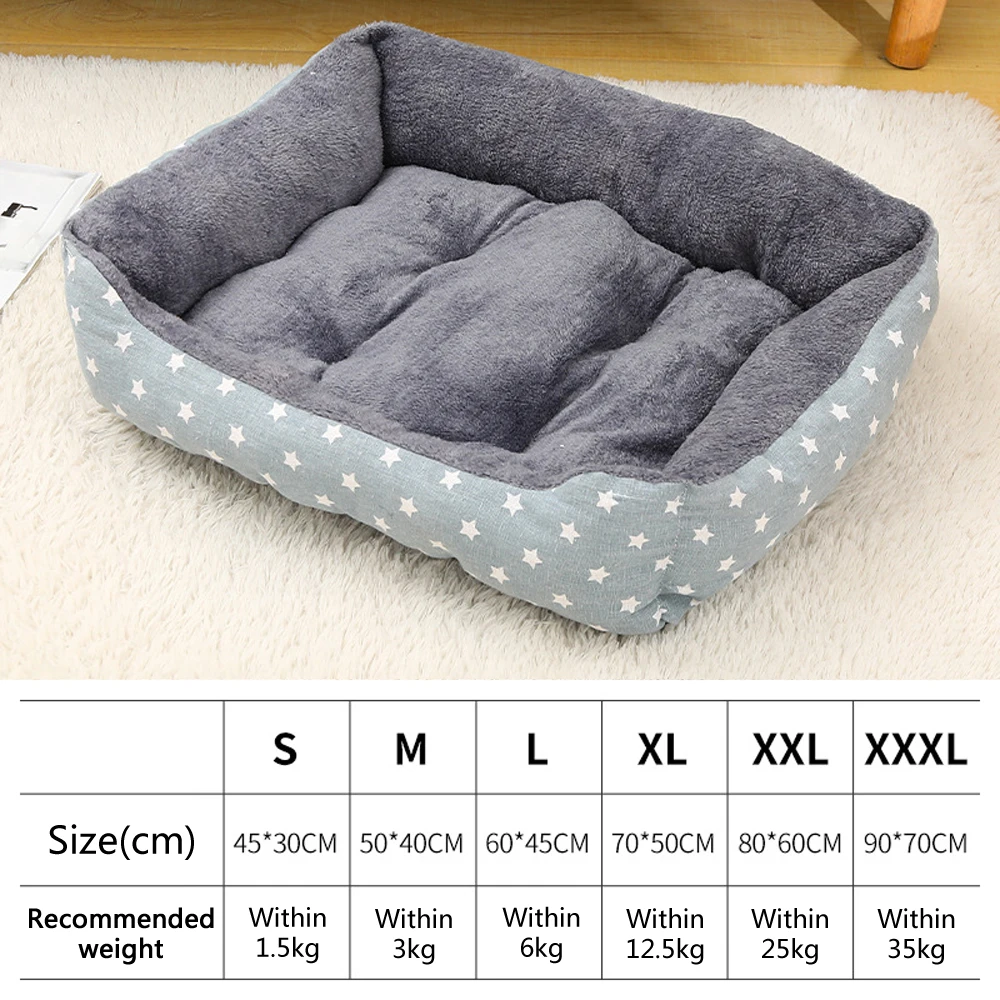 Large Dog Bed Winter Warm Bed for Cats Sofa Dog House Thicken Cat Mat Breathable Basket for Dog Supplies