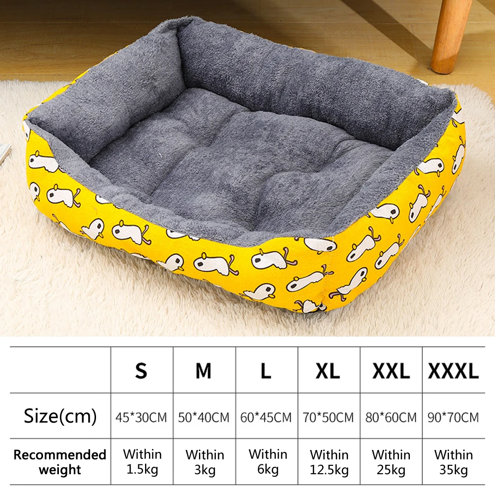 Large Dog Bed Winter Warm Bed for Cats Sofa Dog House Thicken Cat Mat Breathable Basket for Dog Supplies