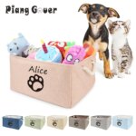 Personalized Cat Dog Toy Storage Basket Clothes Bin Pet Custom Name DIY Collapsible Box Free Print ID Pet Accessories - Image 6