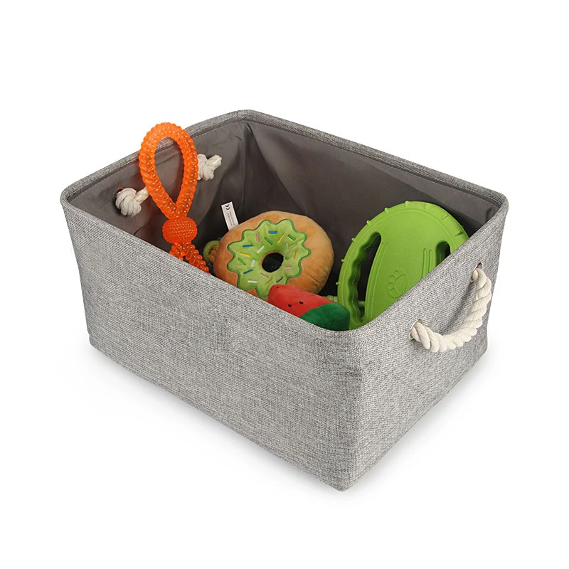 Personalized Cat Dog Toy Storage Basket Clothes Bin Pet Custom Name DIY Collapsible Box Free Print ID Pet Accessories