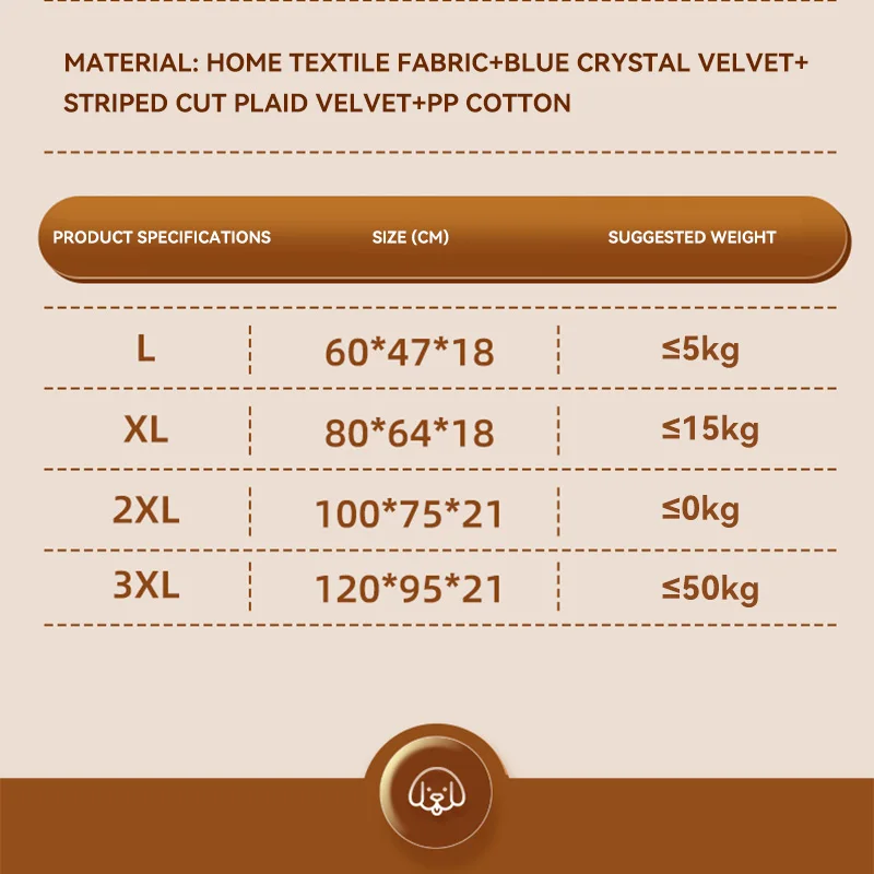 HOOPET Dogs Cats Bed Large Dog Mat Warm Pet Nest Kennel For Small Medium Large Dogs Puppy Kitten Plus Size Sleeping winter