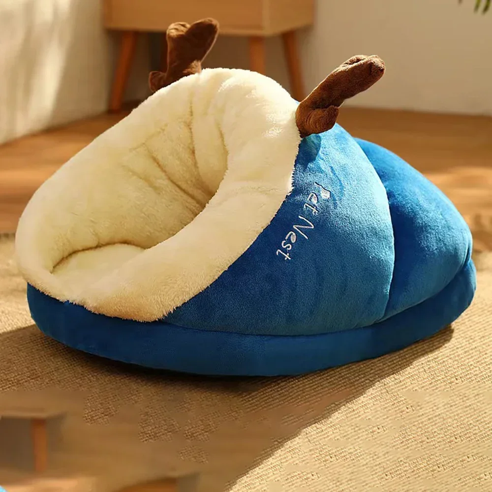 Soft Dog Bed Sofa Winter Warm Plush Pet Kennel for Small Medium Dogs Cats Teddy Sleeping Nest Cozy Puppy Cave House Dog