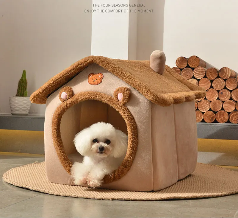 Foldable Dog House Kennel Bed Mat For Small Medium Dogs Cats Winter Warm Cat Bed Nest Pet Products Basket Pets Puppy Cave Sofa Foldable Dog House Kennel Bed Mat For Small Medium Dogs Cats Winter Warm Cat Bed Nest Pet Products Basket Pets Puppy Cave Sofa