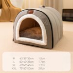 Winter Dog Bed Self-Warming Puppy House Cozy Cat Sleeping Tent Cave Beds Indoor Kitten Nest Kennel Hut for Small Medium Dog Cats - Image 3