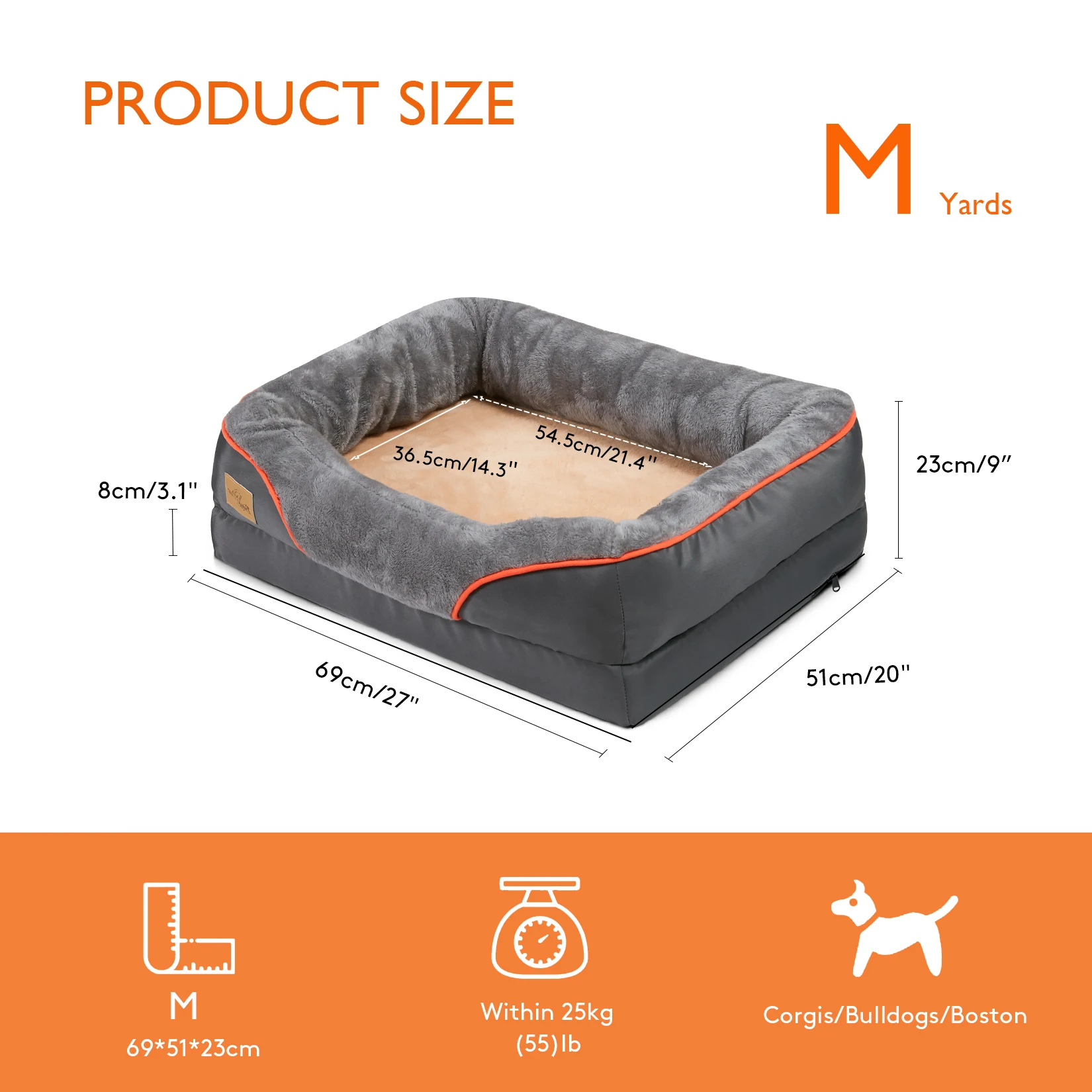 L XL 2XL 3XL Dog Bed Super Soft Orthopedic Foam Pet Bed Sleeping Mat with Cotton-padded Bolster and Removable Cover L XL 2XL 3XL Dog Bed Super Soft Orthopedic Foam Pet Bed Sleeping Mat with Cotton-padded Bolster and Removable Cover