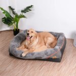 L XL 2XL 3XL Dog Bed Super Soft Orthopedic Foam Pet Bed Sleeping Mat with Cotton-padded Bolster and Removable Cover - Image 2