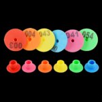 6 Colors 30PCS Sheep Rabbit Goat Pig Ear Tag With The Word Ear Laser Typing Copper Head Earrings Farm Animal Identification Card - Image 2