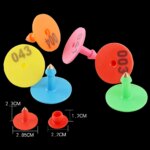 6 Colors 30PCS Sheep Rabbit Goat Pig Ear Tag With The Word Ear Laser Typing Copper Head Earrings Farm Animal Identification Card