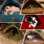 Warm fleece pet sleeping bag pet kennel dog kennel cat kennel rabbit kennel large kennel pet house sleeping mat kennel Pet nest - Image 3