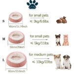 2 in 1 Soft Plush Pet Bed 50CM with Cover Round Cat Bed Pet Puppy Mattress Warm Cat Dog Sleeping Nest Cave for Small Dogs Mats - Image 6