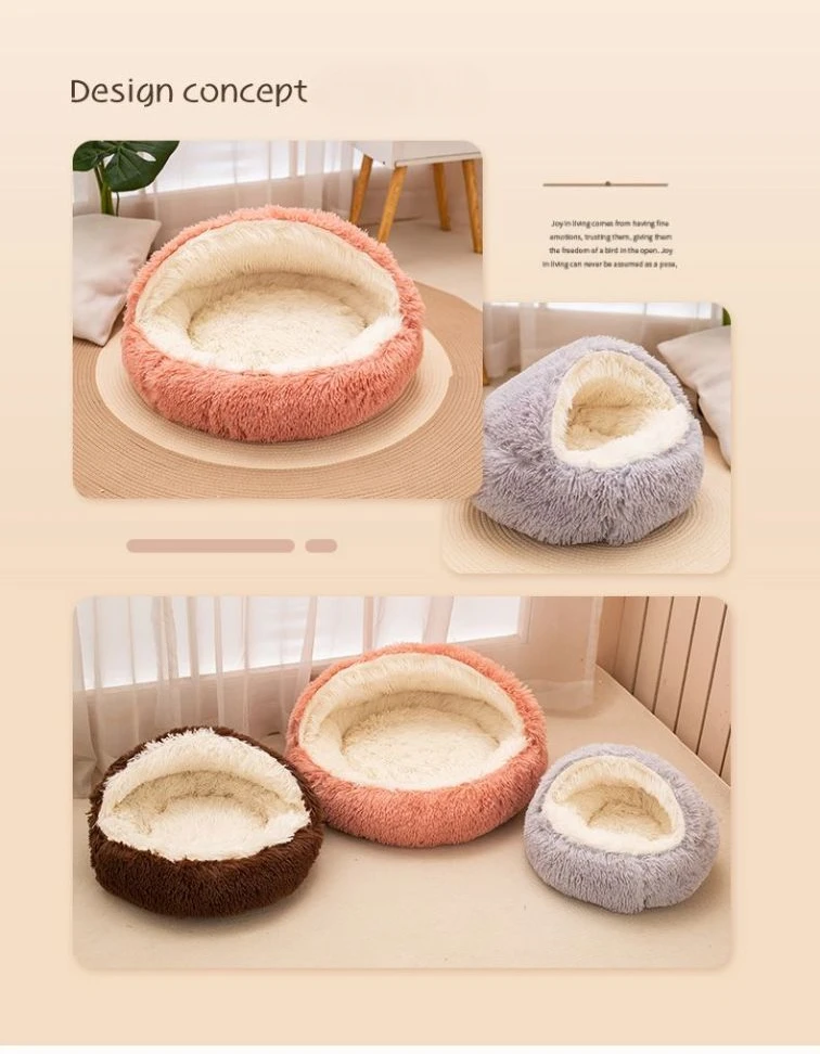 2 in 1 Soft Plush Pet Bed 50CM with Cover Round Cat Bed Pet Puppy Mattress Warm Cat Dog Sleeping Nest Cave for Small Dogs Mats 2 in 1 Soft Plush Pet Bed 50CM with Cover Round Cat Bed Pet Puppy Mattress Warm Cat Dog Sleeping Nest Cave for Small Dogs Mats