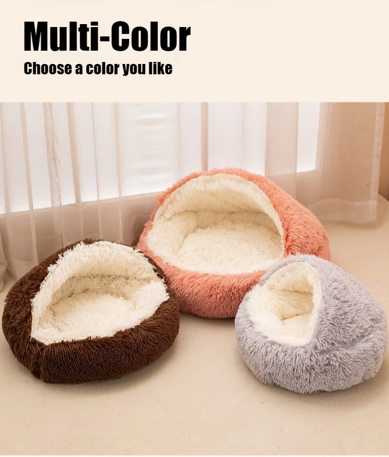 2 in 1 Soft Plush Pet Bed 50CM with Cover Round Cat Bed Pet Puppy Mattress Warm Cat Dog Sleeping Nest Cave for Small Dogs Mats 2 in 1 Soft Plush Pet Bed 50CM with Cover Round Cat Bed Pet Puppy Mattress Warm Cat Dog Sleeping Nest Cave for Small Dogs Mats