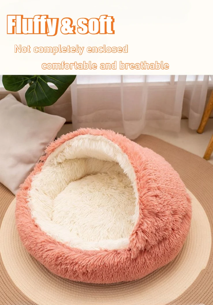 2 in 1 Soft Plush Pet Bed 50CM with Cover Round Cat Bed Pet Puppy Mattress Warm Cat Dog Sleeping Nest Cave for Small Dogs Mats 2 in 1 Soft Plush Pet Bed 50CM with Cover Round Cat Bed Pet Puppy Mattress Warm Cat Dog Sleeping Nest Cave for Small Dogs Mats
