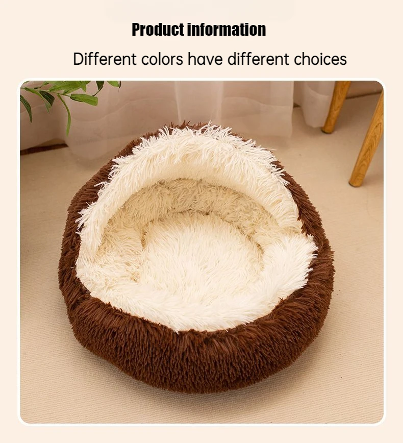 2 in 1 Soft Plush Pet Bed 50CM with Cover Round Cat Bed Pet Puppy Mattress Warm Cat Dog Sleeping Nest Cave for Small Dogs Mats 2 in 1 Soft Plush Pet Bed 50CM with Cover Round Cat Bed Pet Puppy Mattress Warm Cat Dog Sleeping Nest Cave for Small Dogs Mats