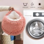 2 in 1 Soft Plush Pet Bed 50CM with Cover Round Cat Bed Pet Puppy Mattress Warm Cat Dog Sleeping Nest Cave for Small Dogs Mats - Image 4