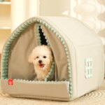 HOOPET  Closed Dog House Winter Windproof Nest for Dogs Cats with Door Curtain Outdoor Portable Cat Tent  Dog Villa Sleep Kennel - Image 3