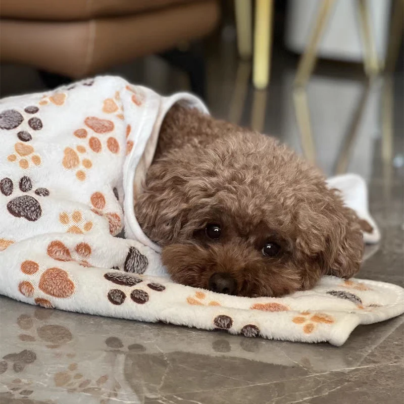 Soft Flannel Fleece Cat Dog Blanket Bed Mats Paw Foot Print Warm Pet Blanket Sleeping Beds Cover Mat For Dogs Cats Pets supplies Soft Flannel Fleece Cat Dog Blanket Bed Mats Paw Foot Print Warm Pet Blanket Sleeping Beds Cover Mat For Dogs Cats Pets supplies