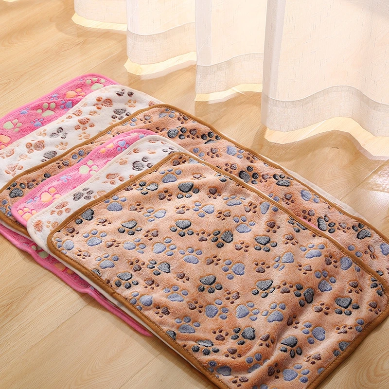 Soft Flannel Fleece Cat Dog Blanket Bed Mats Paw Foot Print Warm Pet Blanket Sleeping Beds Cover Mat For Dogs Cats Pets supplies Soft Flannel Fleece Cat Dog Blanket Bed Mats Paw Foot Print Warm Pet Blanket Sleeping Beds Cover Mat For Dogs Cats Pets supplies