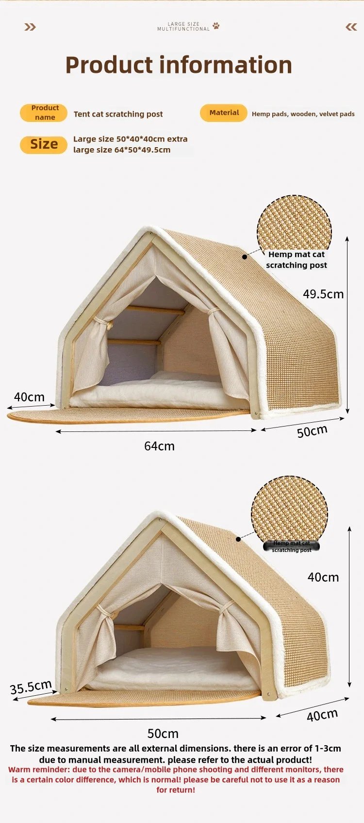 Cat nest Winter warm cat villa Cat house shell semi-enclosed sleeping bag cat scratching board does not drop scraps sisal cat te Cat nest Winter warm cat villa Cat house shell semi-enclosed sleeping bag cat scratching board does not drop scraps sisal cat te