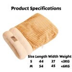 ​​Cozy Burrow Bed: Thermal Winter Cat Cave with Enclosed Sleeping Bag Design - Snuggle Sanctuary for Anxious Cats & Small Dogs - Image 6