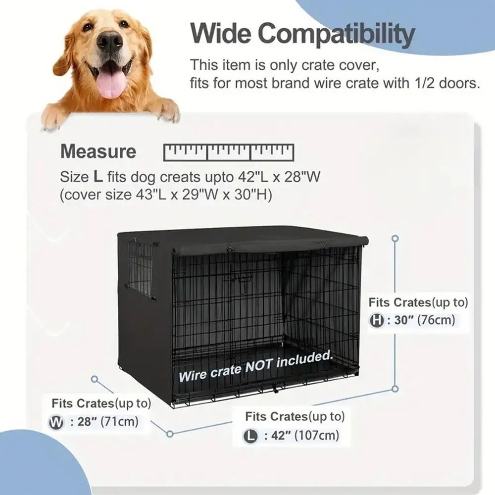 Pet Cage Cover Oxford Pet Crate Cover Pet Crate Cover Windproof Dog Kennel Cover Waterproof Dog Cat Cage Cover For Indoor