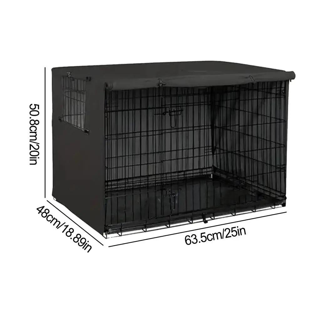 Pet Cage Cover Oxford Pet Crate Cover Pet Crate Cover Windproof Dog Kennel Cover Waterproof Dog Cat Cage Cover For Indoor