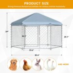 Heavy-Duty Metal Chain Link Outdoor Dog Kennel with Roof and Secure Large Cage for Heavy Duty Use - Image 6