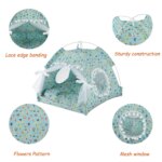 Pet Dog Tent House Floral Print Enclosed Cat Tent Bed Indoor Folding Portable Comfortable Kitten Bed Kennel For Small Pets - Image 5