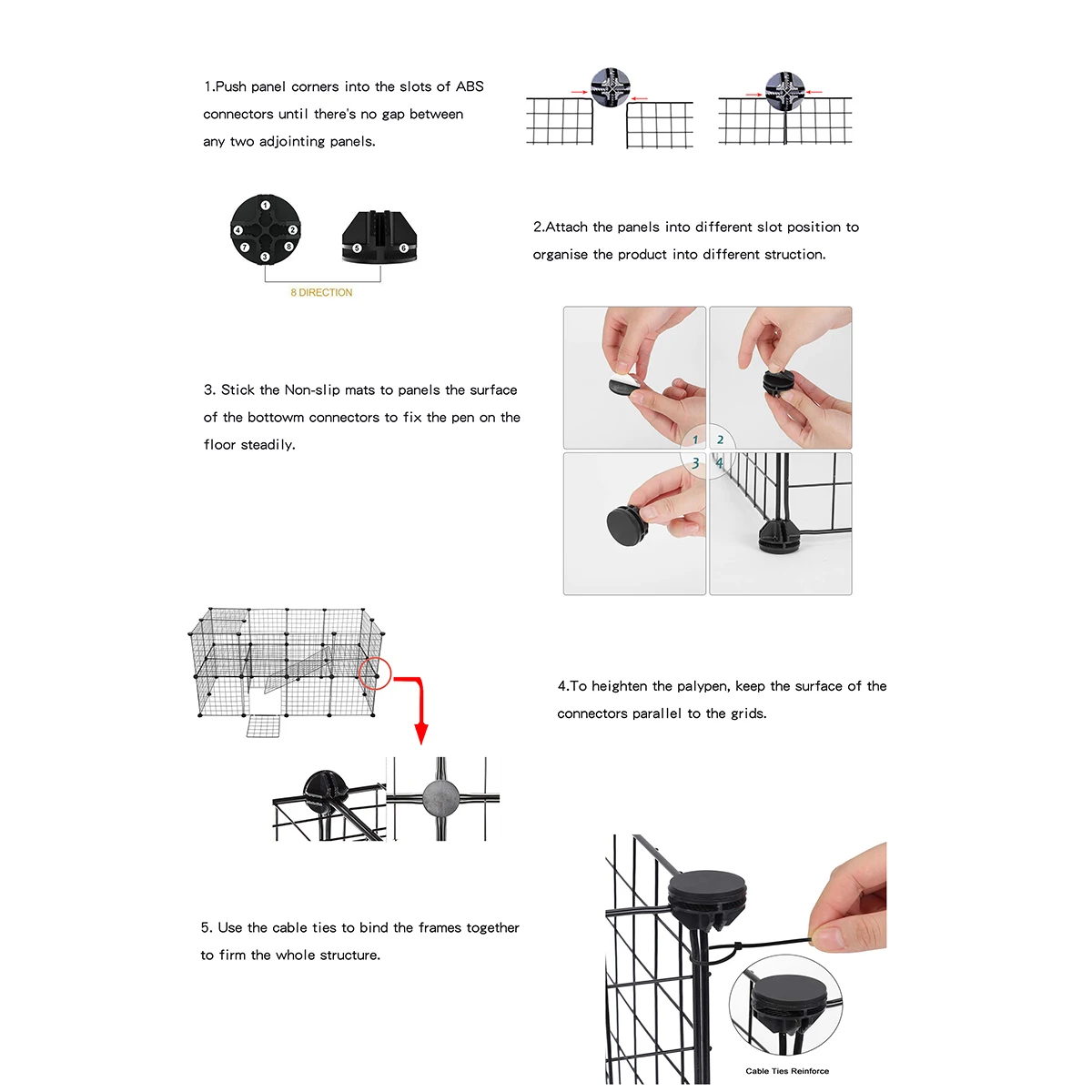 Dog cage Wire mesh fence indoor teddy animal escape barrier Dog cage Wire mesh fence indoor teddy animal escape barrier