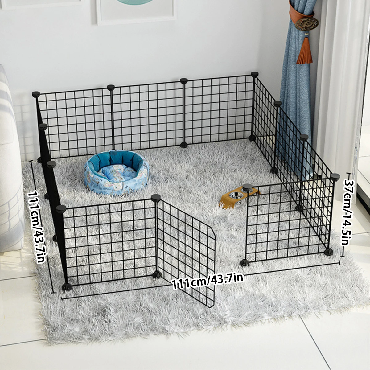 Dog cage Wire mesh fence indoor teddy animal escape barrier Dog cage Wire mesh fence indoor teddy animal escape barrier