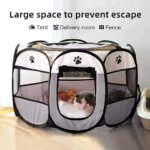 Portable Foldable Cat Tent Cat House Portable Folding Outdoor Travel Pet Tent Cat/Dog Cage Easy Operation Large Cat/Dog Fences - Image 2