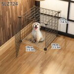 Dog Cage for Medium-Sized Dogs, Small Dogs, Indoor Teacup Dogs, Teddy, Labrador Villa Fence with Toilet, Dog Supplies