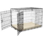 2-Door Folding Dog Crate for Travel and Home Use 43.2 L x 28.5 W x 30.7 H Lightweight and Portable Design with Secure Locks and - Image 5