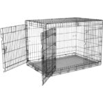 2-Door Folding Dog Crate for Travel and Home Use 43.2 L x 28.5 W x 30.7 H Lightweight and Portable Design with Secure Locks and - Image 4