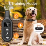 Electric Dog Training Collar Digital Rechargeable Remote Control Waterproof Vibrator Pet Dog Bark Stop Shock Collar for Dogs - Image 2