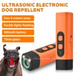 New Pet Dog Repeller Ultrasonic Dog Training Device Rechargeable Anti Dog Bark Stop-Barking Deterrent Device With LED Flashlight